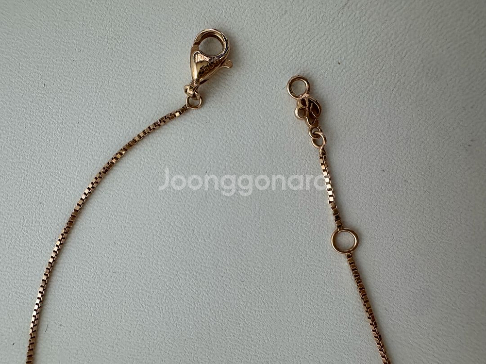 14K 블랙다이아 목걸이 다이아 목걸이 로즈골즈 금--1