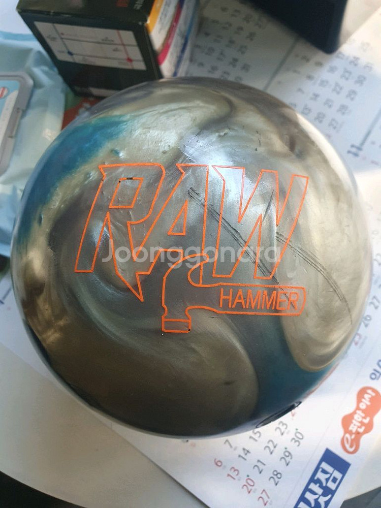 해머 raw 14파운드 볼링공 투핸드--0