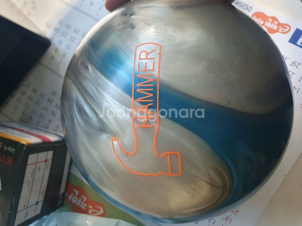 해머 raw 14파운드 볼링공 투핸드--3