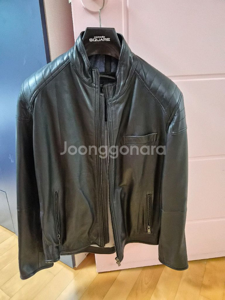이지오 옴므 EZIO HOMME 블랙남성 천연 양가죽자켓 라이더자켓--9