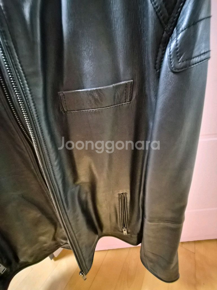 이지오 옴므 EZIO HOMME 블랙남성 천연 양가죽자켓 라이더자켓--11