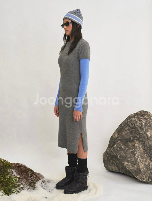 그로브 니트 원피스 (베이지)--1