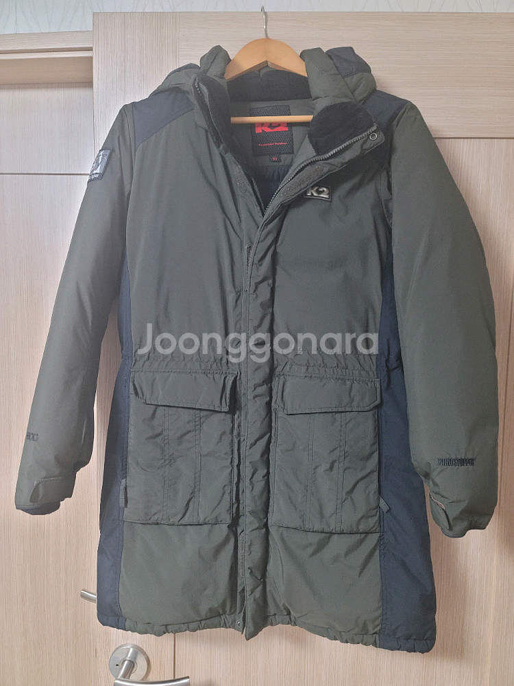 k2 여성 롱패딩 95사이즈 윈드스토퍼 800필--0