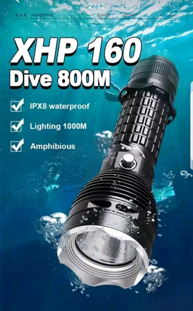 XHP160 방수랜턴,수중토치,다이빙랜턴 이미지