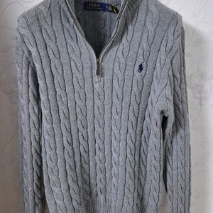 폴로 랄프로렌 케이블 반집업 스웨터 100 꽈배기 니트