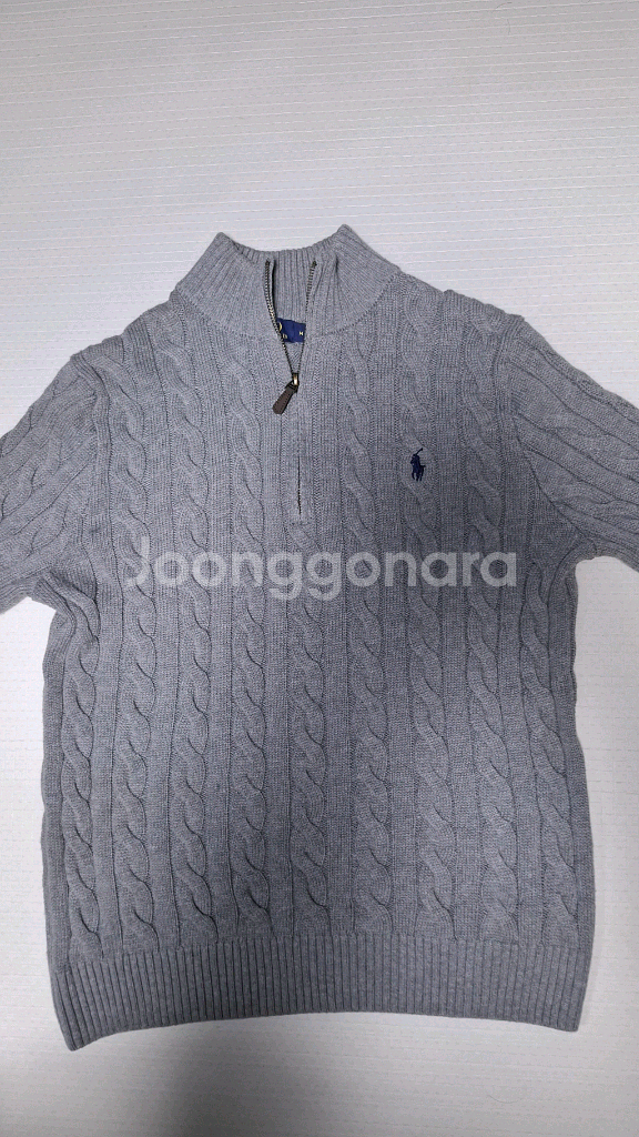 폴로 랄프로렌 케이블 반집업 스웨터 100 꽈배기 니트--2