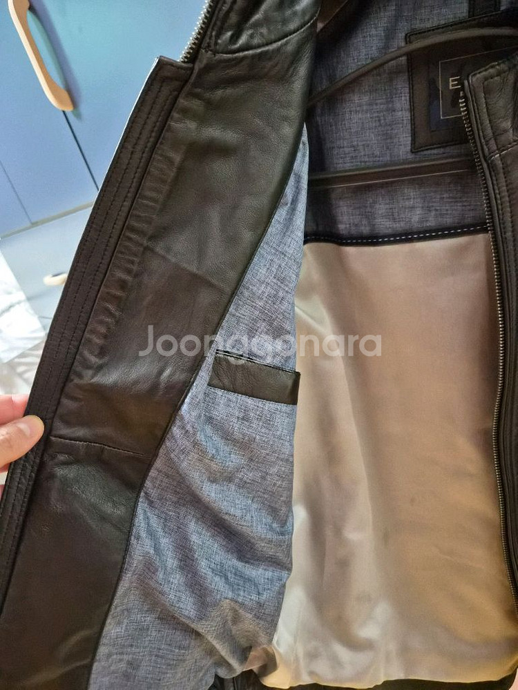 이지오 옴므 EZIO HOMME 블랙남성 천연 양가죽자켓 라이더자켓--8