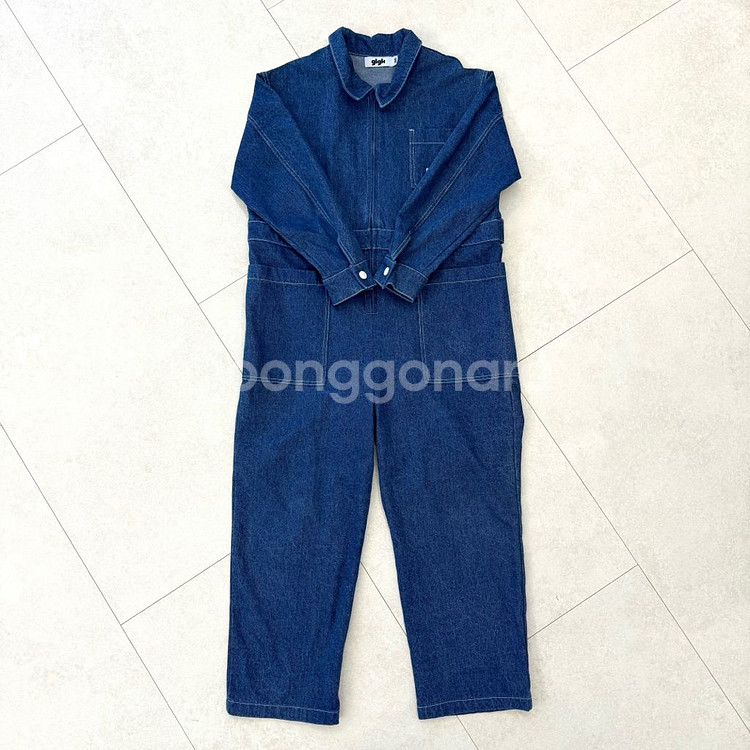 glgk 베이직 로고 점프 수트 DENIM 140--0