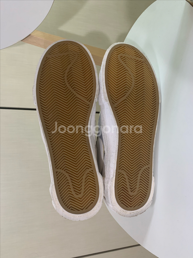 나이키 사카이 블레이저 미드 화이트 그레이(6Y, 240)--4