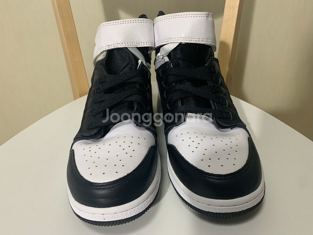 조던 1 하이 플라이이즈 블랙 화이트(사이즈 240)--7