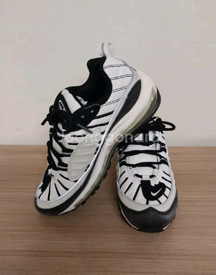 여성 나이키 에어맥스 98 얼룩말 오레오 운동화 (245)--2