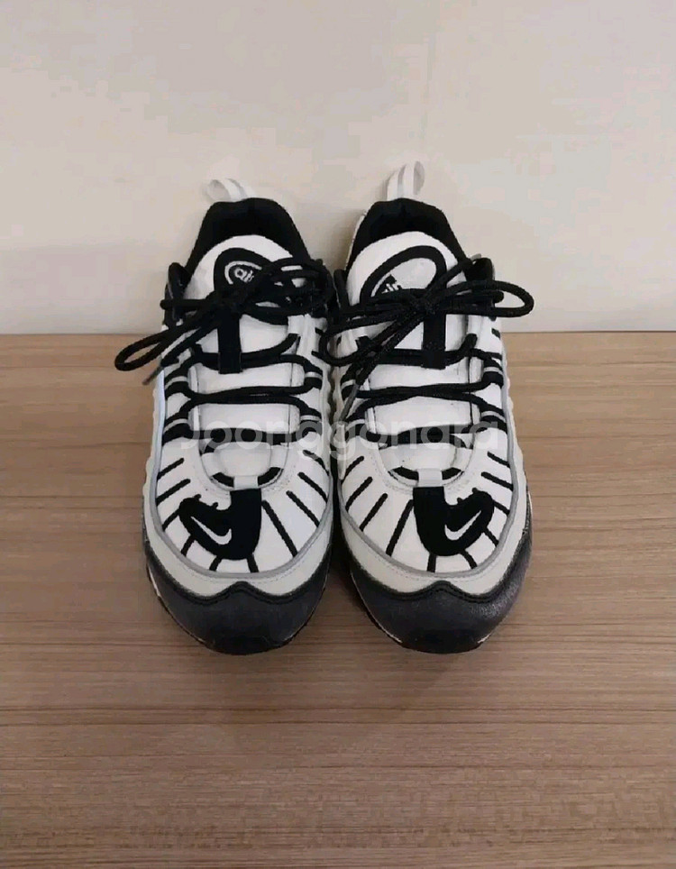 여성 나이키 에어맥스 98 얼룩말 오레오 운동화 (245)--0