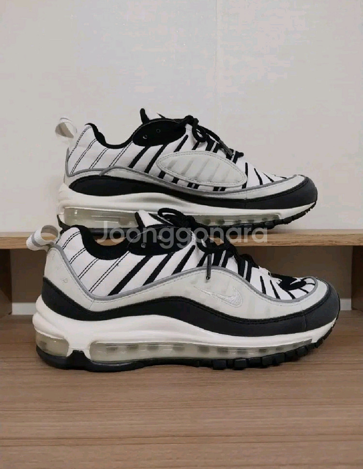 여성 나이키 에어맥스 98 얼룩말 오레오 운동화 (245)--4