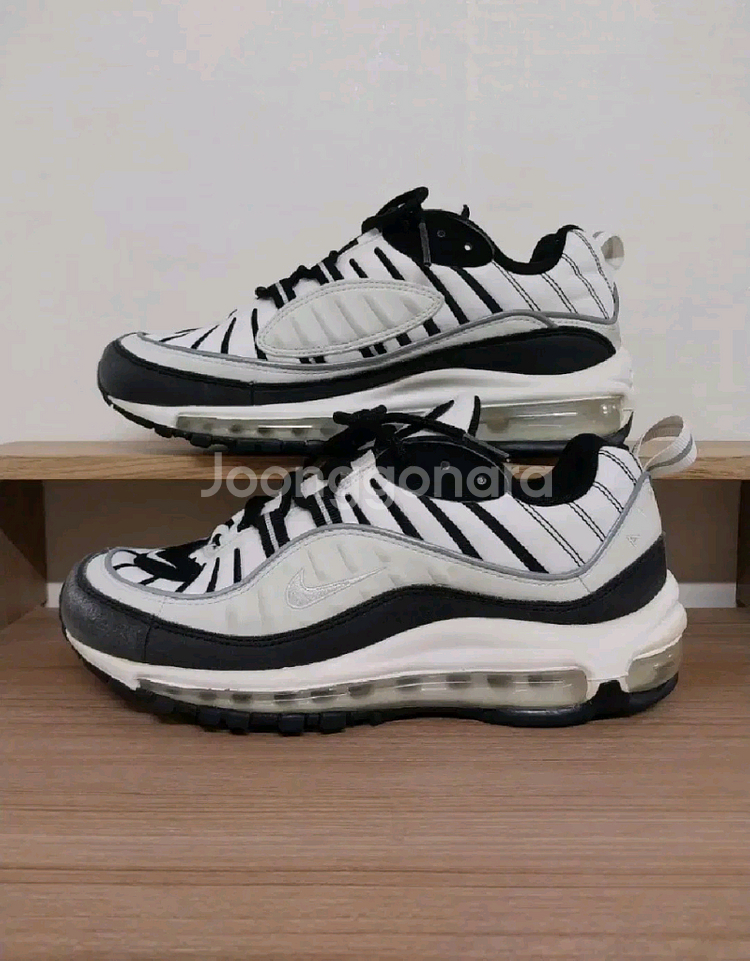 여성 나이키 에어맥스 98 얼룩말 오레오 운동화 (245)--3