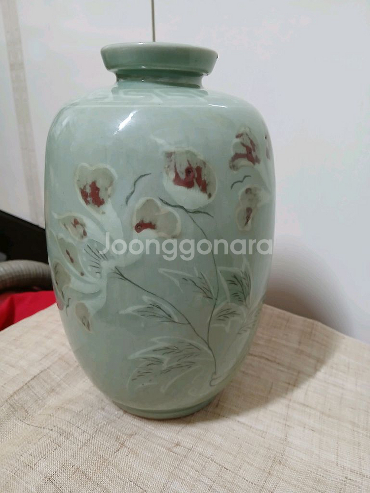 한자문자 도자기 꽃병--0