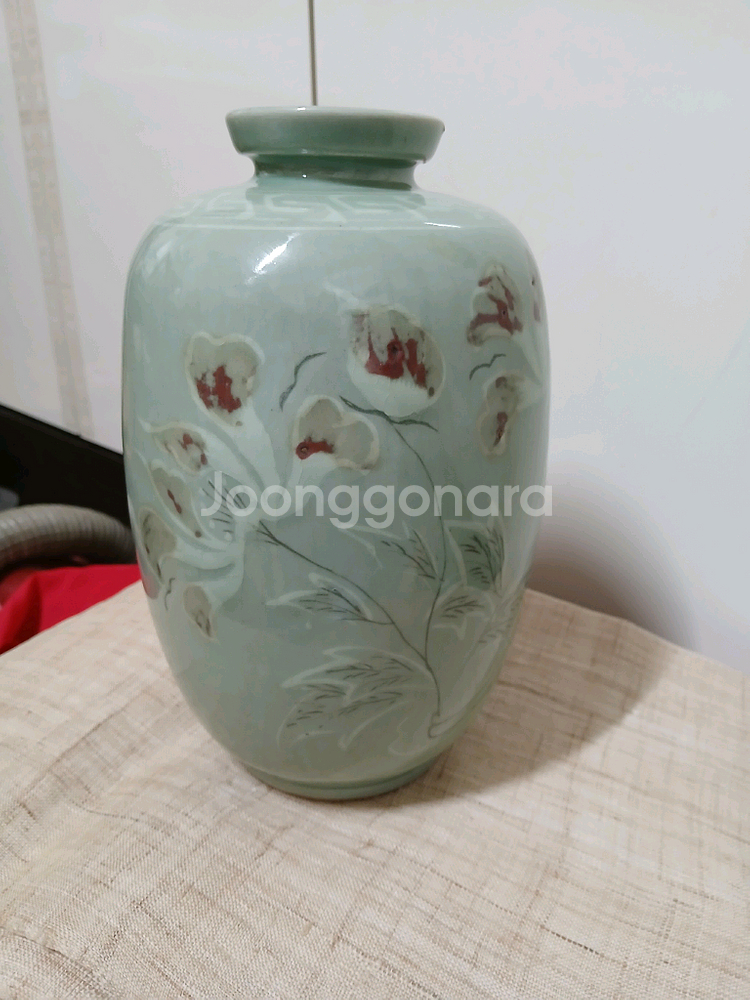 한자문자 도자기 꽃병--1