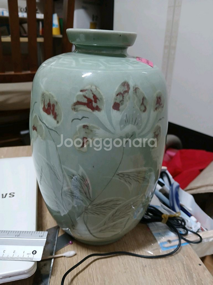 한자문자 도자기 꽃병--6