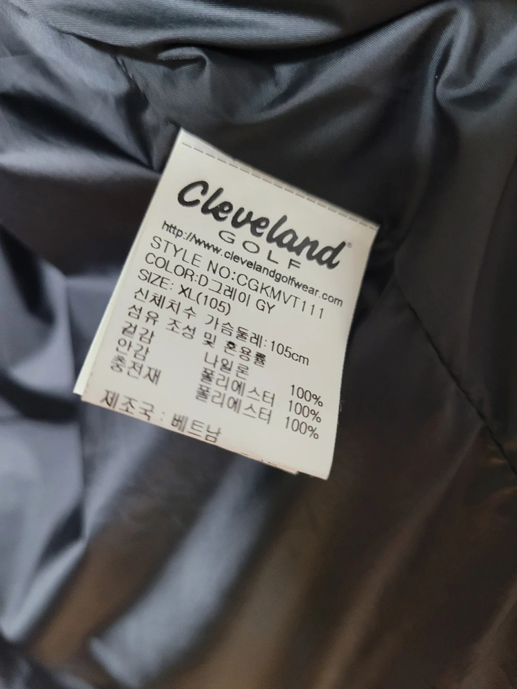[105사이즈] 클리브랜드골프 써모플러스 스퀘어퀼팅 후드 탈부착 베스트--6