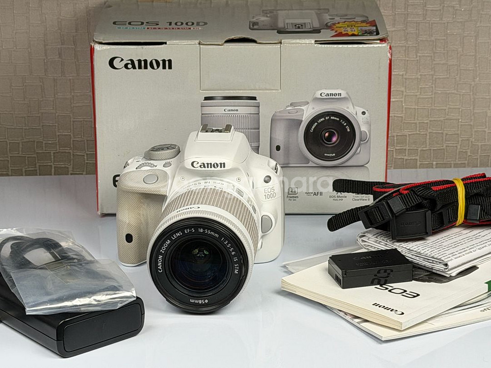 캐논 EOS 100D 화이트 DSLR 카메라--0