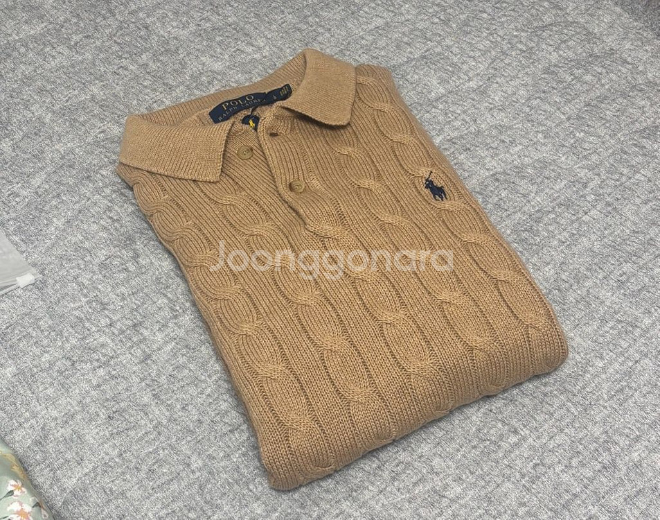폴로 랄프로렌 케이블 니트 폴로셔츠L 새제품--1