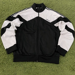 아디다스 검흰 블랙 트랙탑 져지집업 90/S