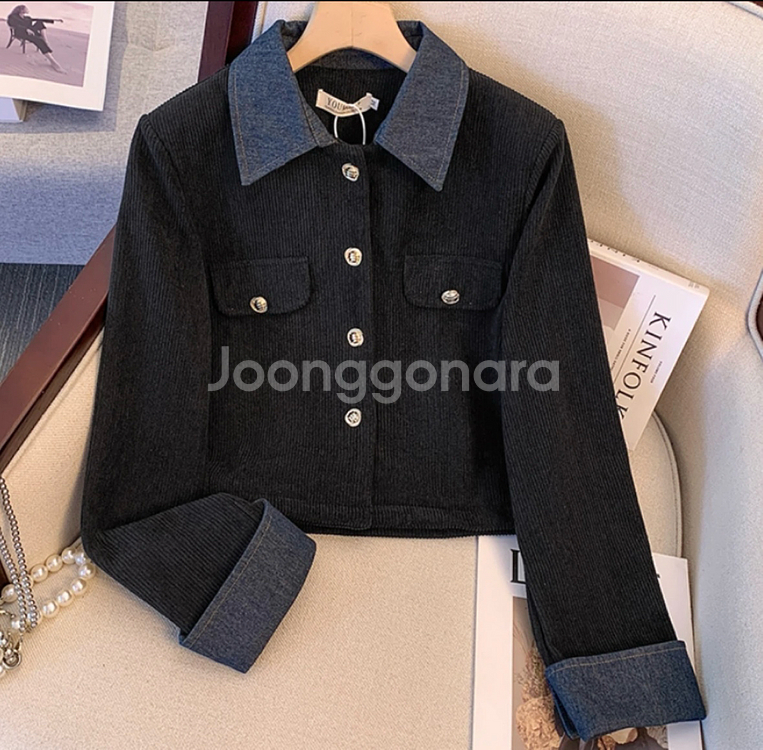 코듀로이 자켓+스커트 셋업 새상품(55-66)--1