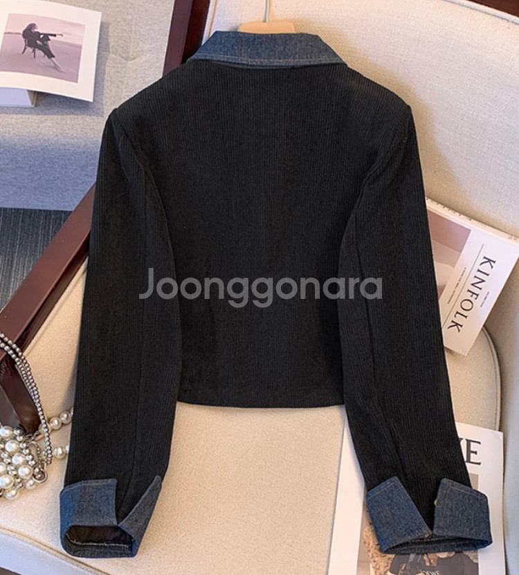 코듀로이 자켓+스커트 셋업 새상품(55-66)--2