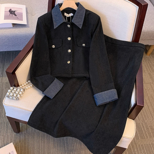 코듀로이 자켓+스커트 셋업 새상품(55-66)