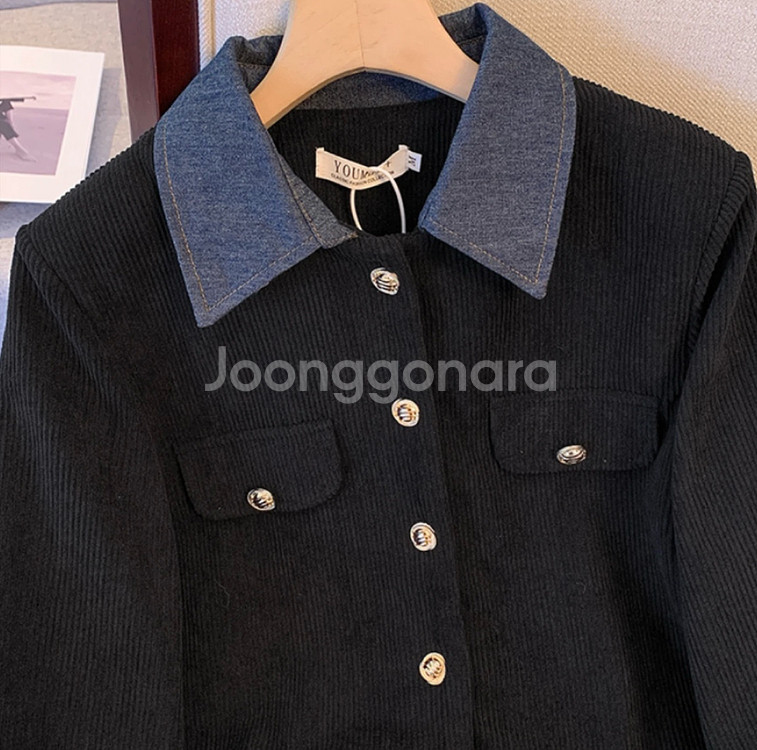 코듀로이 자켓+스커트 셋업 새상품(55-66)--5