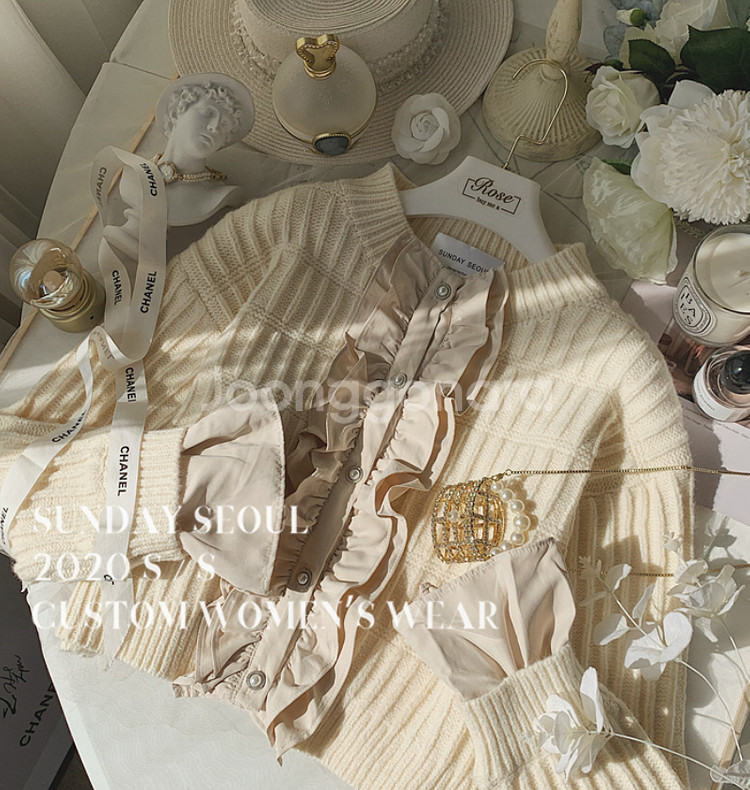 두툼한 고퀄 러플가디건--0