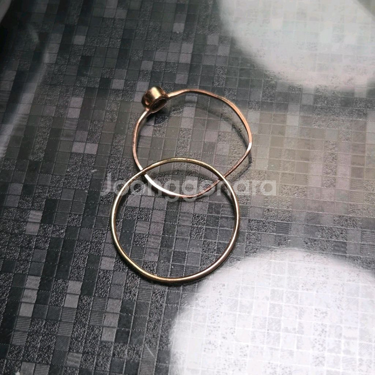 14k 로즈 골드 실반지--1