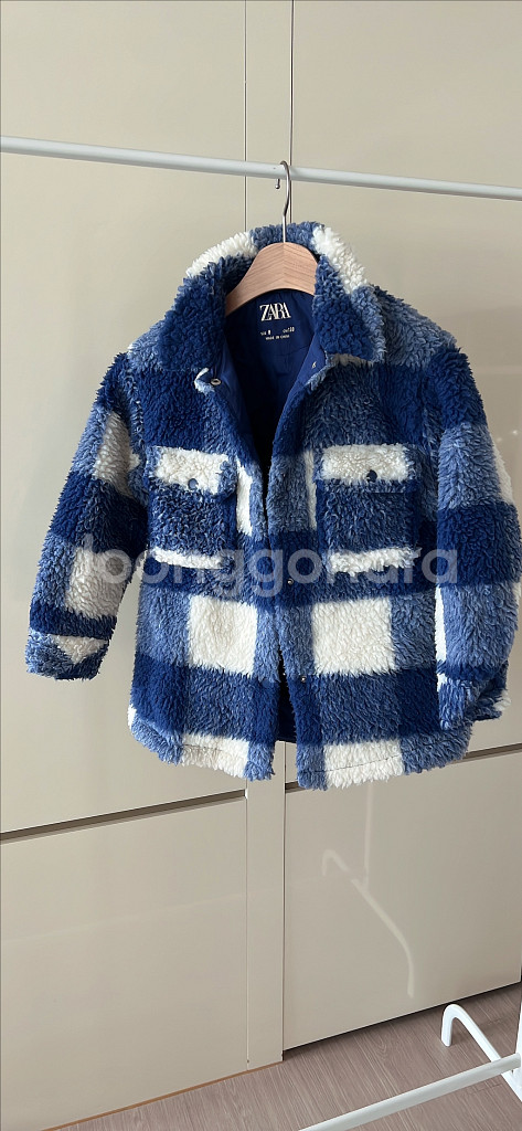 ZARA 체크 플리스 점퍼 8세--0