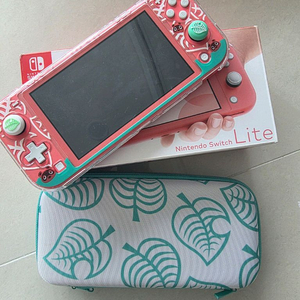 닌텐도 스위치 라이트 코랄 풀박 소프트 10개포함 일괄