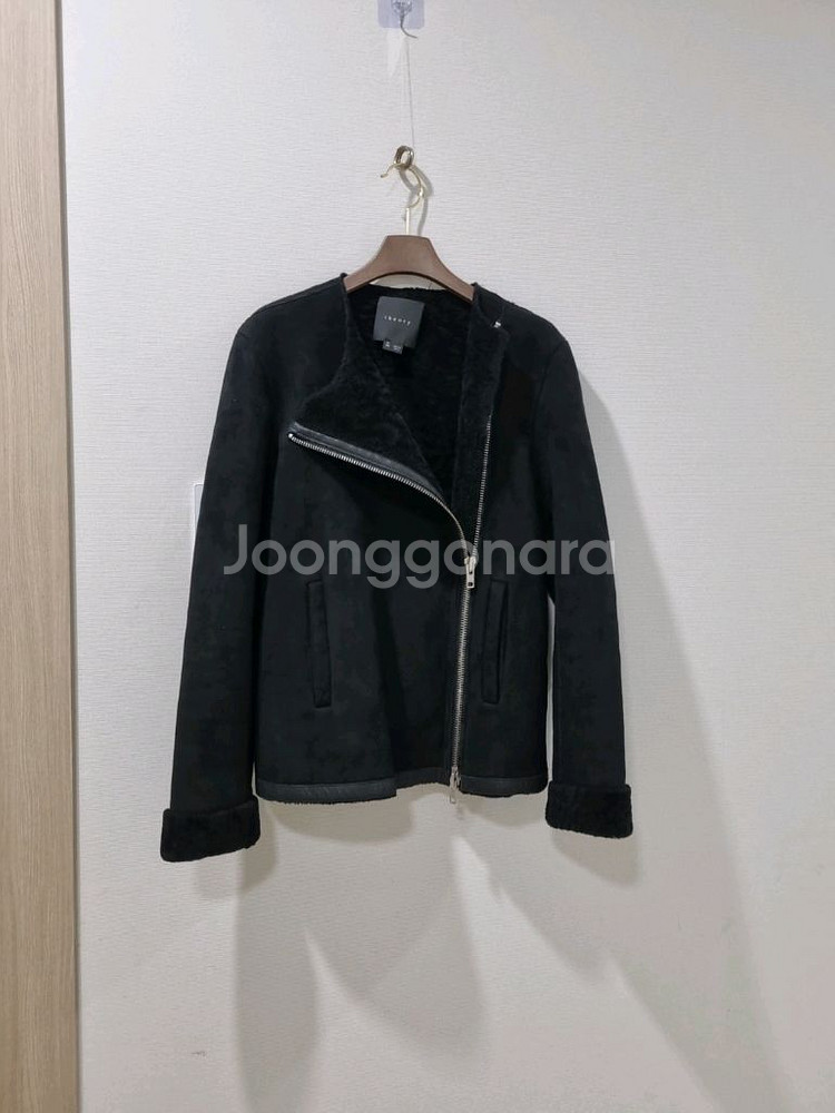 Theory 띠어리 블랙 양털 무스탕 자켓--3