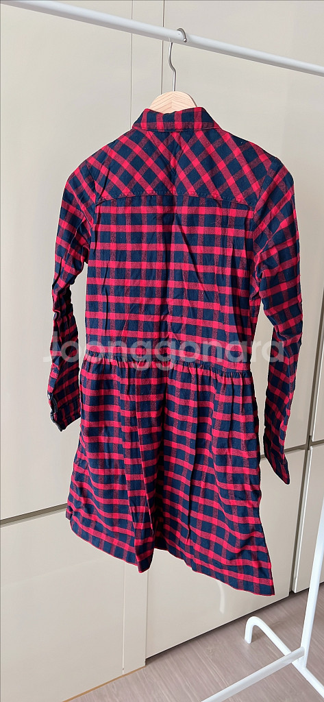 타미힐피거 체크 셔츠 원피스 152--1