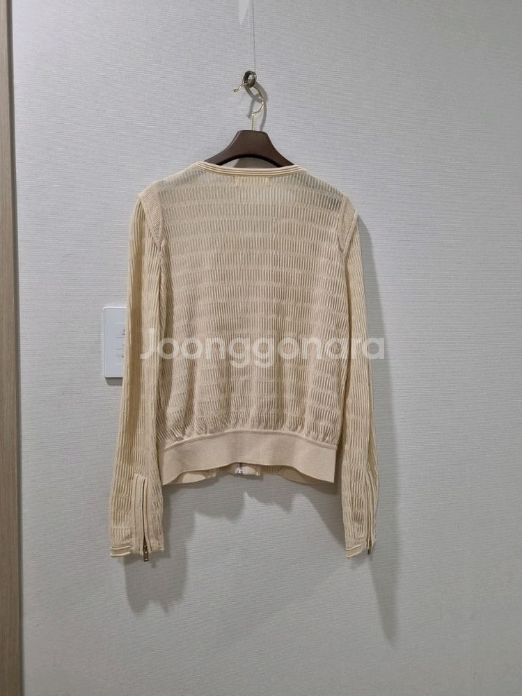 미샤 아이보리 니트 집업 자켓--4