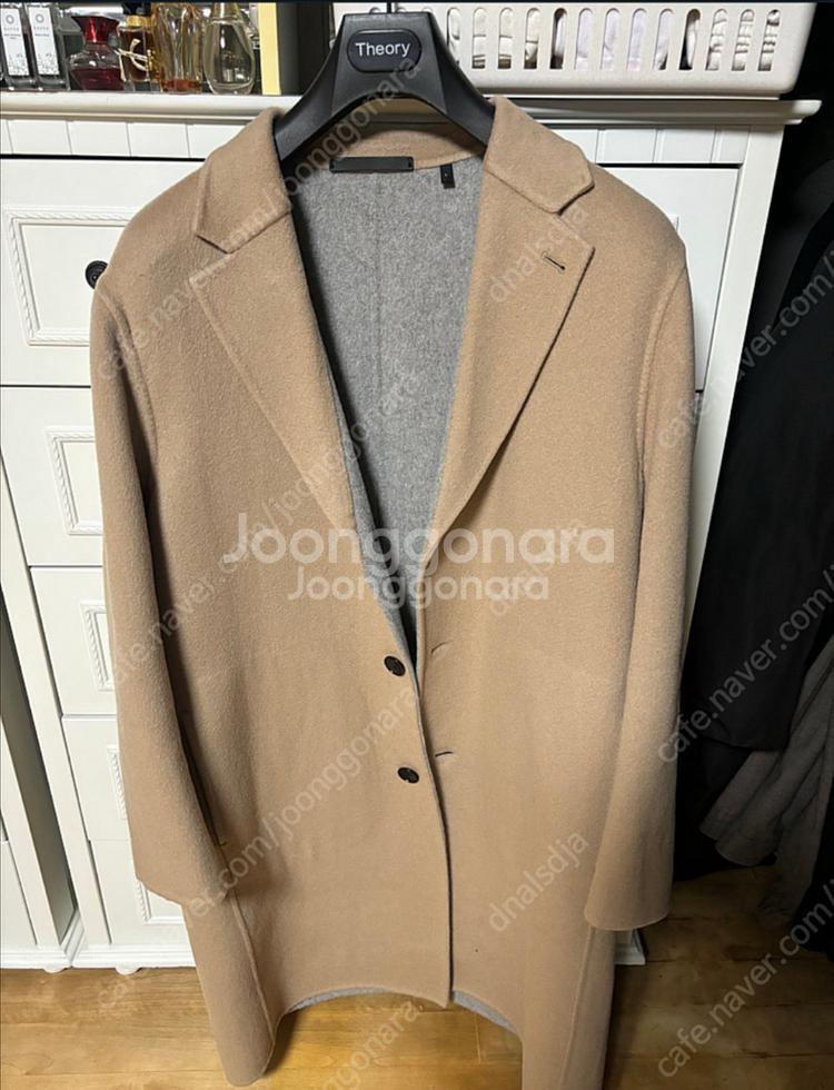 Theory 띠어리 도쿄 더블서포크 코트 (L사이즈 / 100% 캐시미어)--0