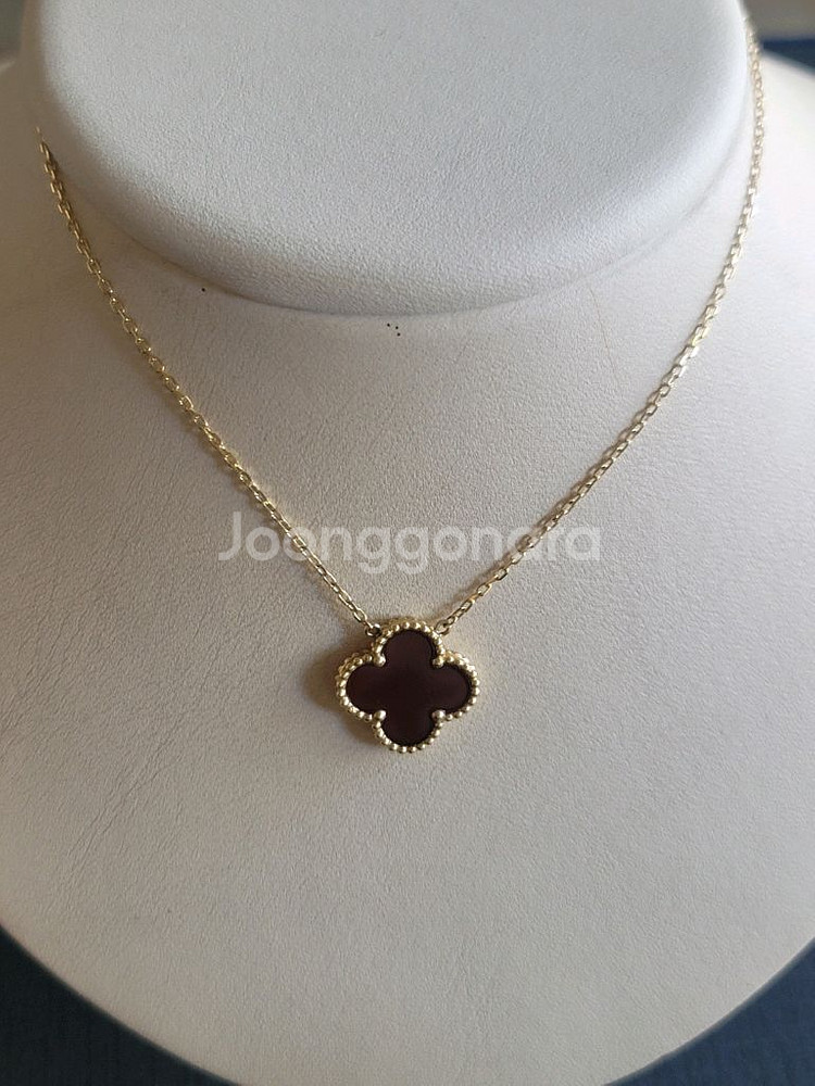 18k 골드 클로버 목걸이--4