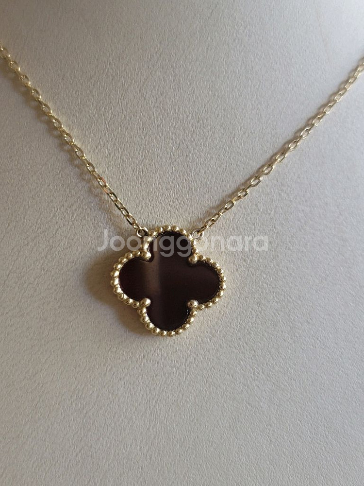 18k 골드 클로버 목걸이--3