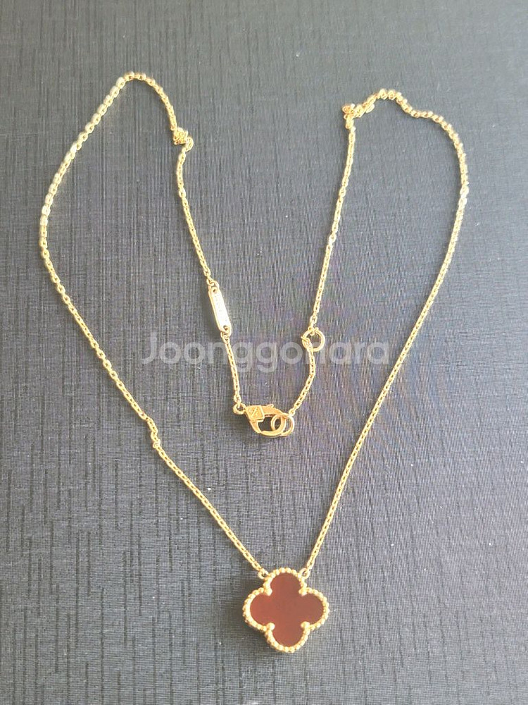 18k 골드 클로버 목걸이--1