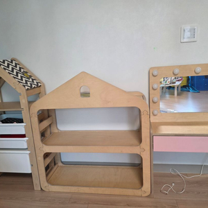 나스파 원목 교구장,라떼파파 화장대,꼬메모이 책장