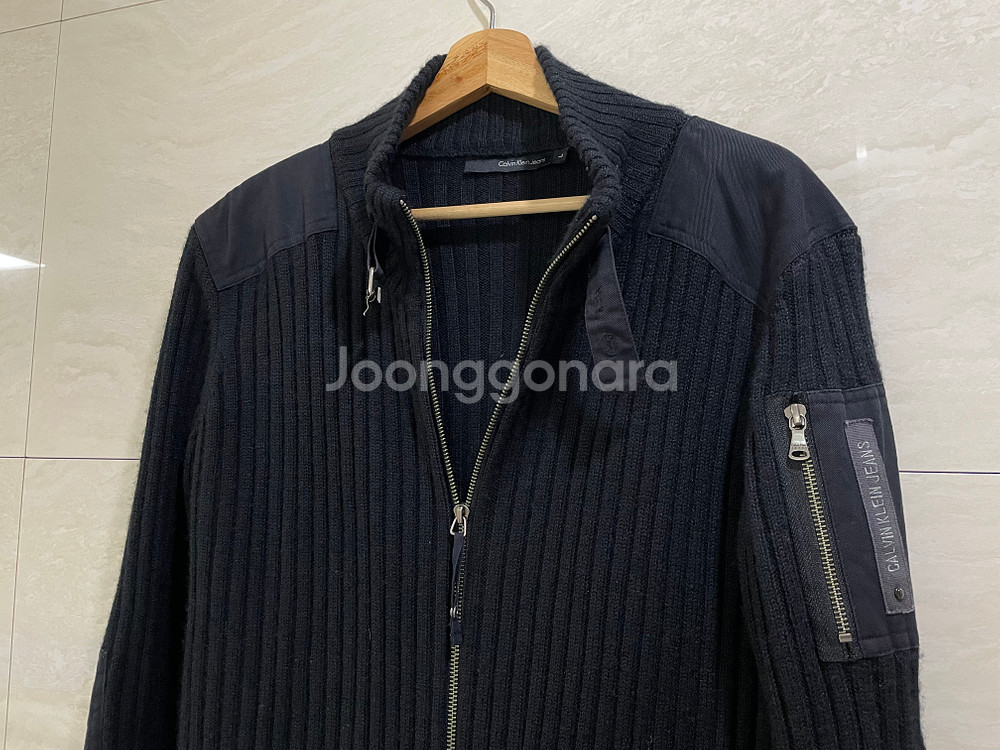 캘빈클라인진스 / 레트로 니트 집업 가디건, 남성 가디건 / L / 4만원--2