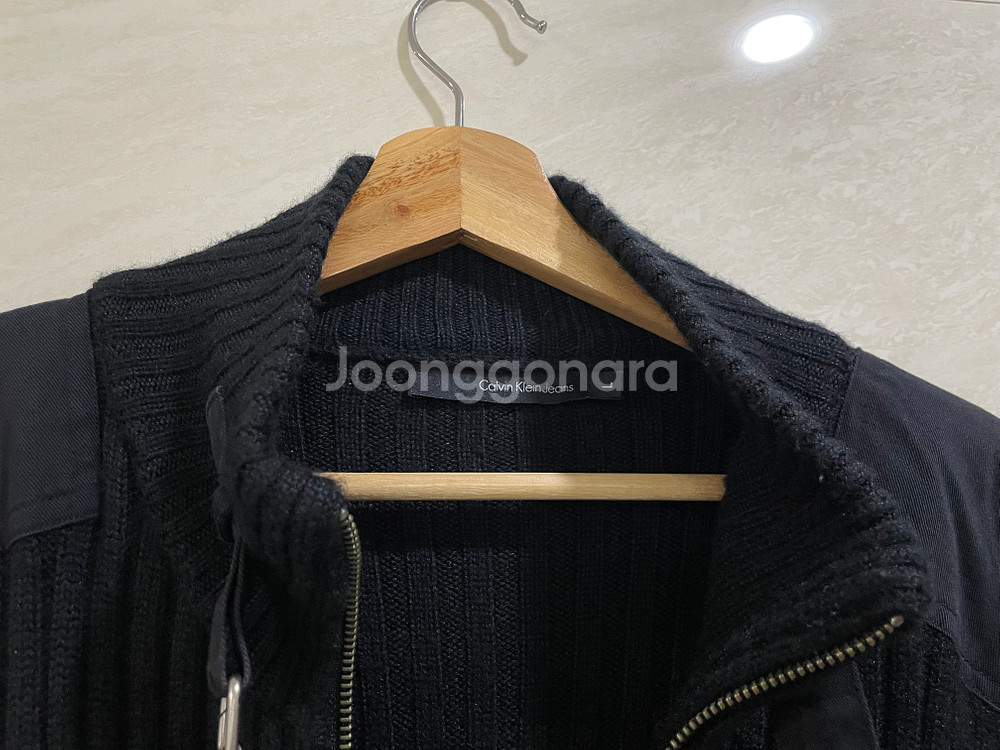 캘빈클라인진스 / 레트로 니트 집업 가디건, 남성 가디건 / L / 4만원--3