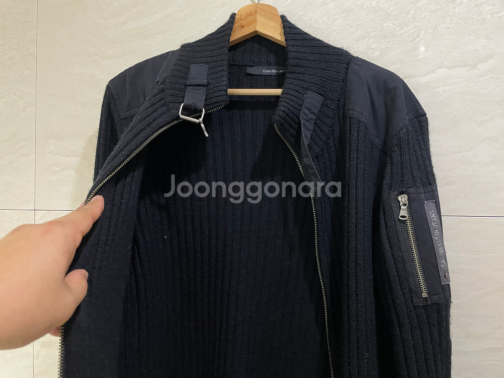캘빈클라인진스 / 레트로 니트 집업 가디건, 남성 가디건 / L / 4만원--7
