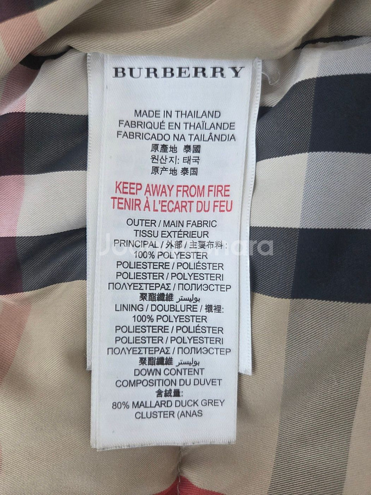 버버리 키즈 경량 패딩 카키(10Y)--9