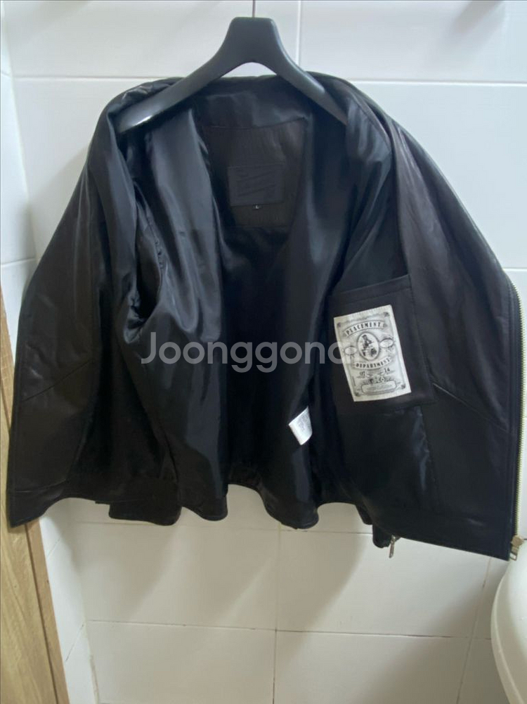 남성 양가죽 자켓 라지 사이즈 블랙 라이더 가죽 점퍼 무신사 플레이스먼트--1