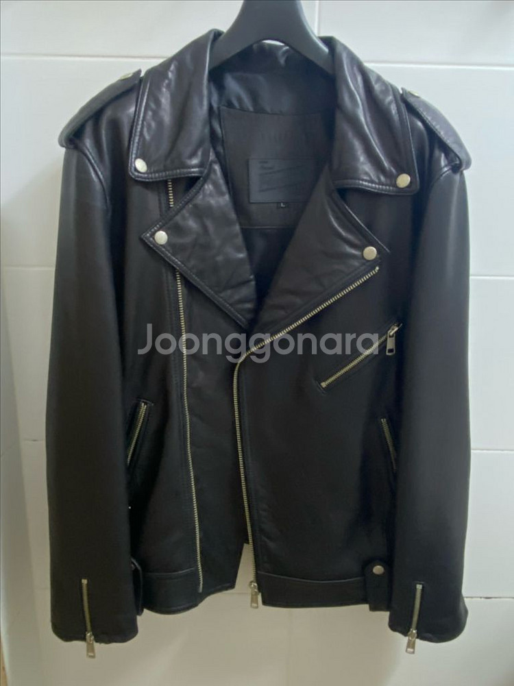 남성 양가죽 자켓 라지 사이즈 블랙 라이더 가죽 점퍼 무신사 플레이스먼트--0