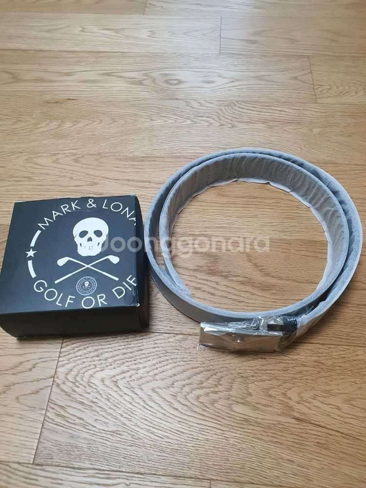 국내당일발송 마크앤로나 남성 골프 벨트 소가죽--3