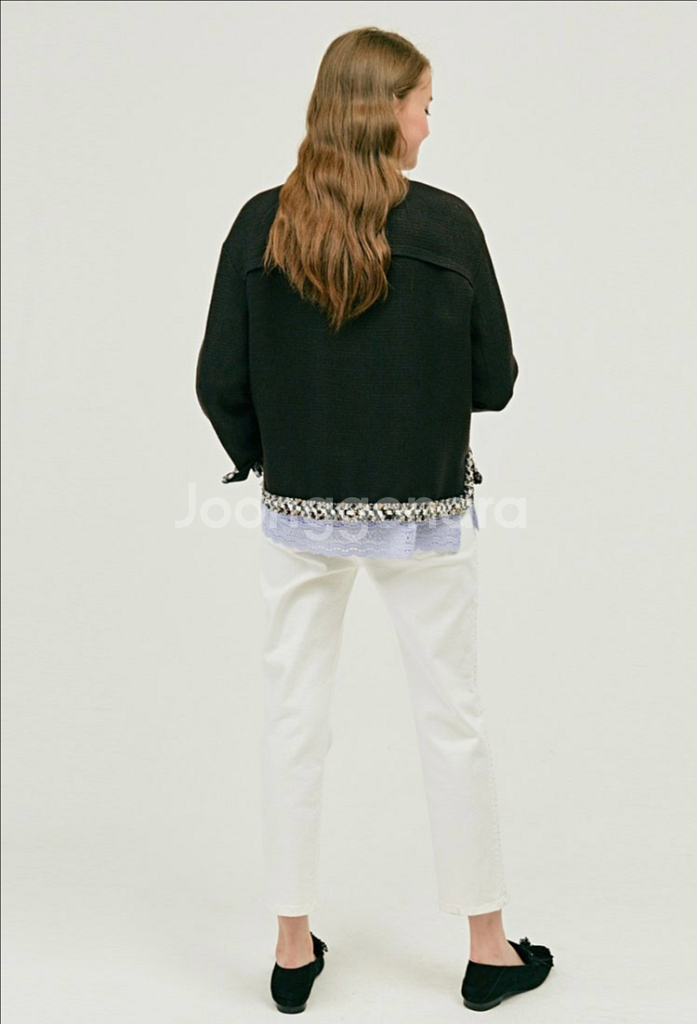 한섬 SJSJ 트위드 자켓 (2회 착용)--1