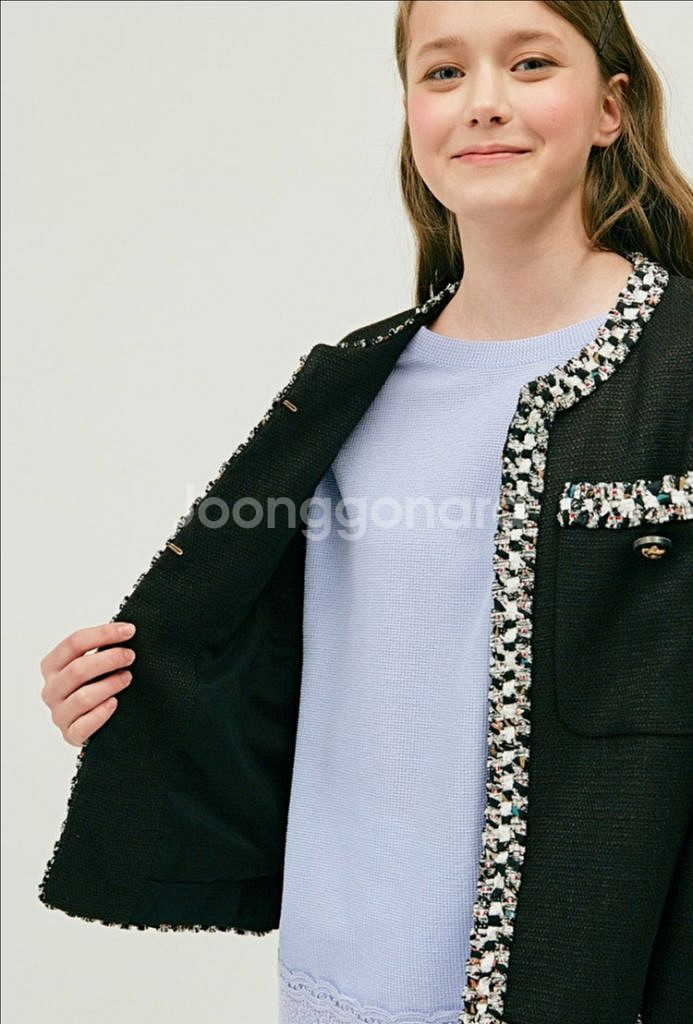 한섬 SJSJ 트위드 자켓 (2회 착용)--5